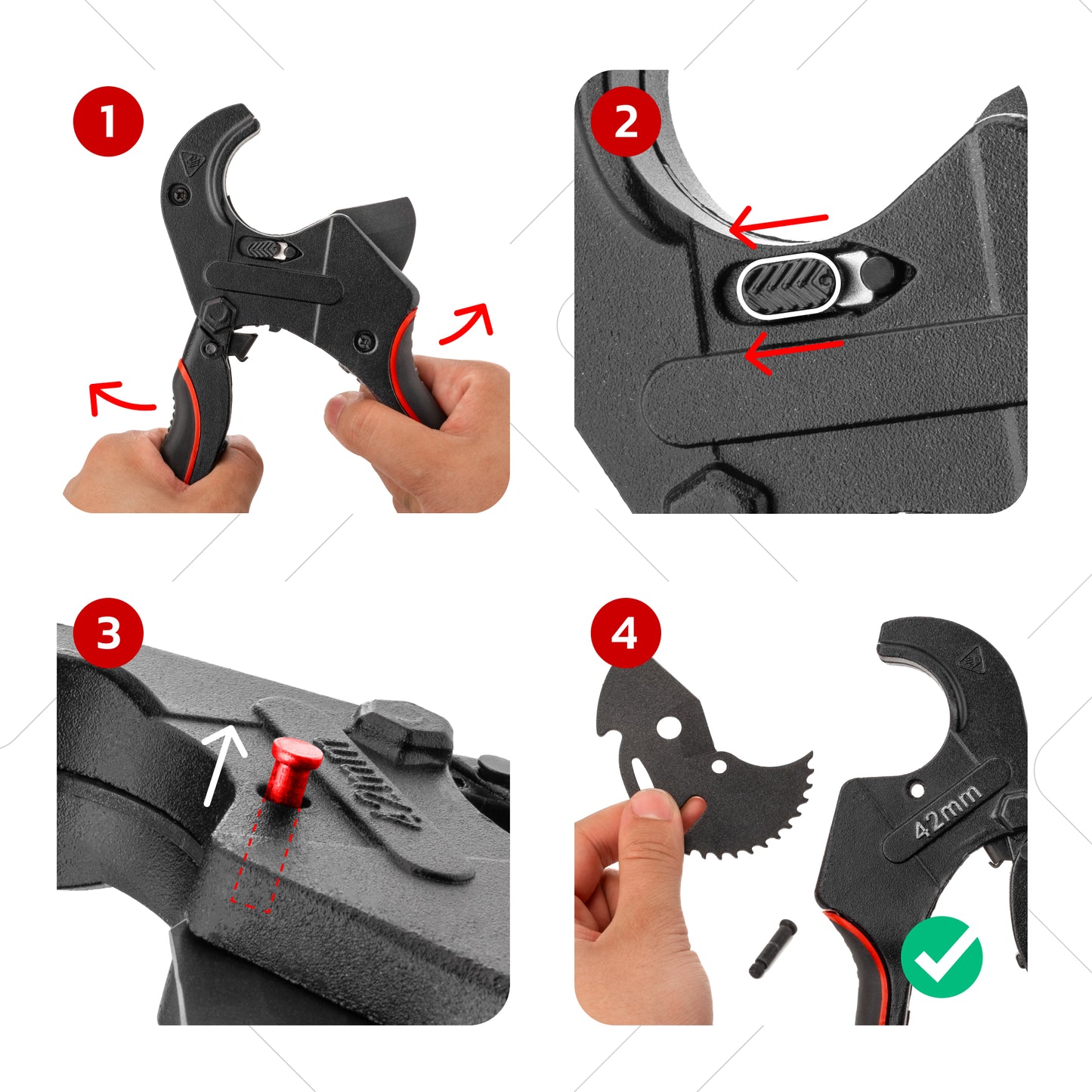 Pince à Couper Tuyaux PEX-AL-PEX/PER/Plastique/Multicouche