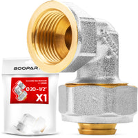 Coude femelle à visser multicouche Ø20 × 1/2" (15/21) – à l'unité