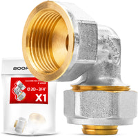 Coude femelle à visser multicouche Ø20 × 3/4" (20/27) – à l'unité